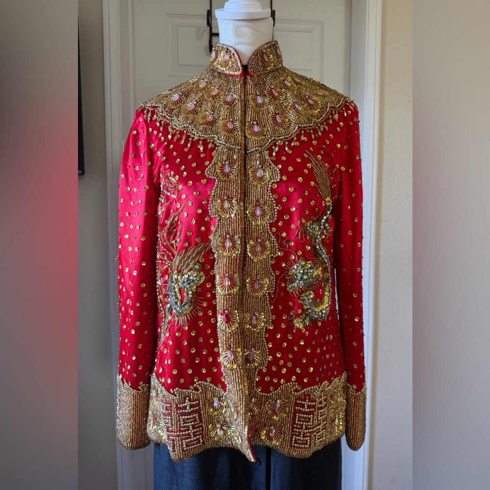 Jenny Lewis Dragon 🐉 design full embroidery oriental jacket size smalll